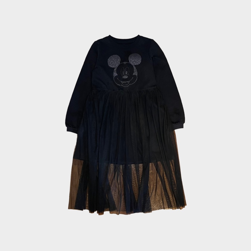 Reserved Brand x Disney Black Glitter Mickey Mouse Tulle Dress